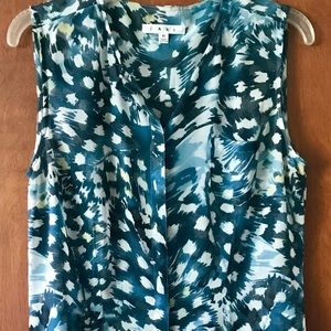 Cabi long Tunic Tank Multi Blues Medium
